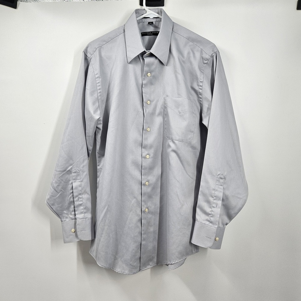 Geoffrey Beene men's‎  Medium  15.5 32/33 gray long-sleeve buttondown.